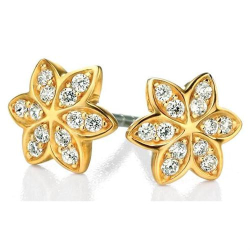 FIORELLI GOLD ON SILVER EARRINGS E4856C - Robert Openshaw Fine Jewellery