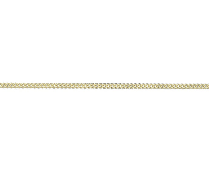 9ct Yellow Gold 18" Filed Curb Chaibn G16FC18