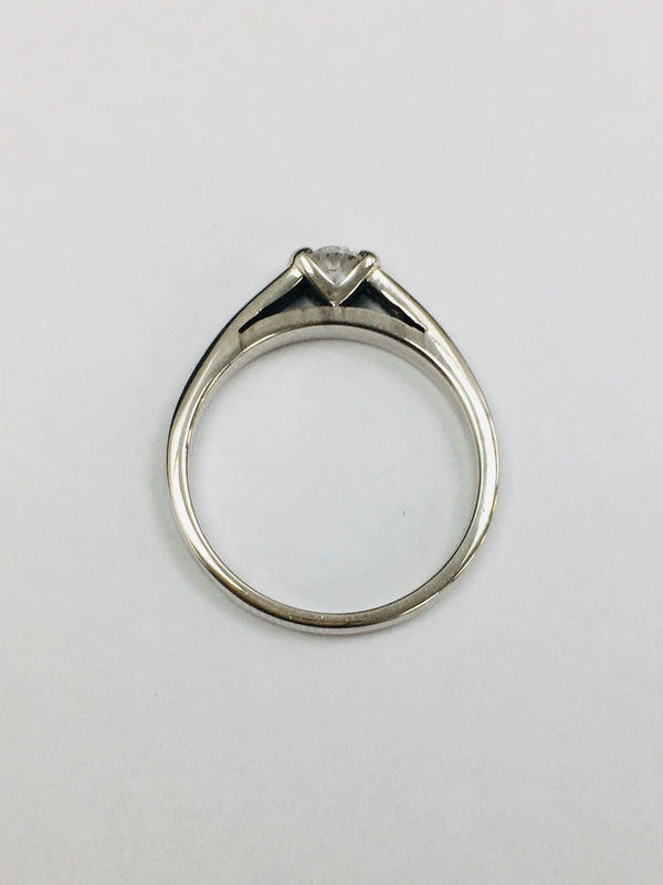 18ct White Gold Single Stone 0.16cts Diamond Ring