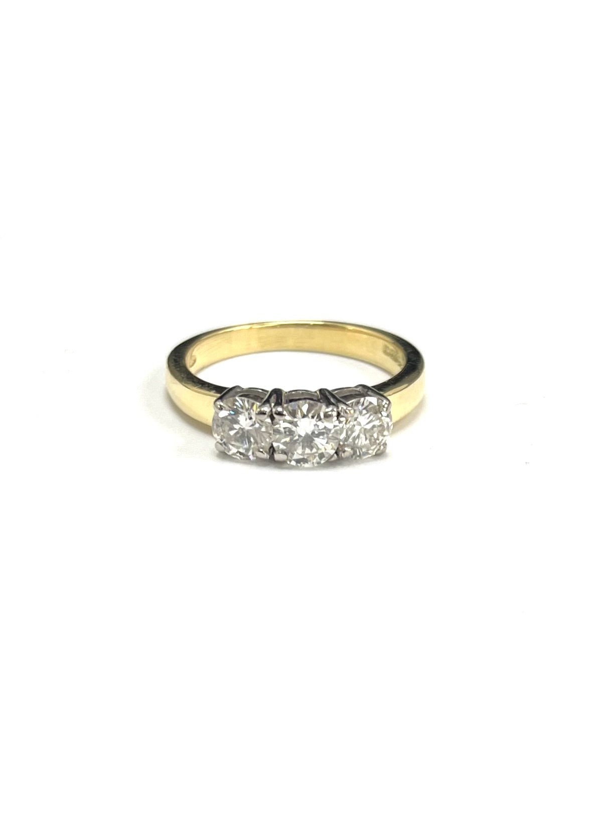 18ct Yellow Gold Three Stone 1.00cts Diamond Ring