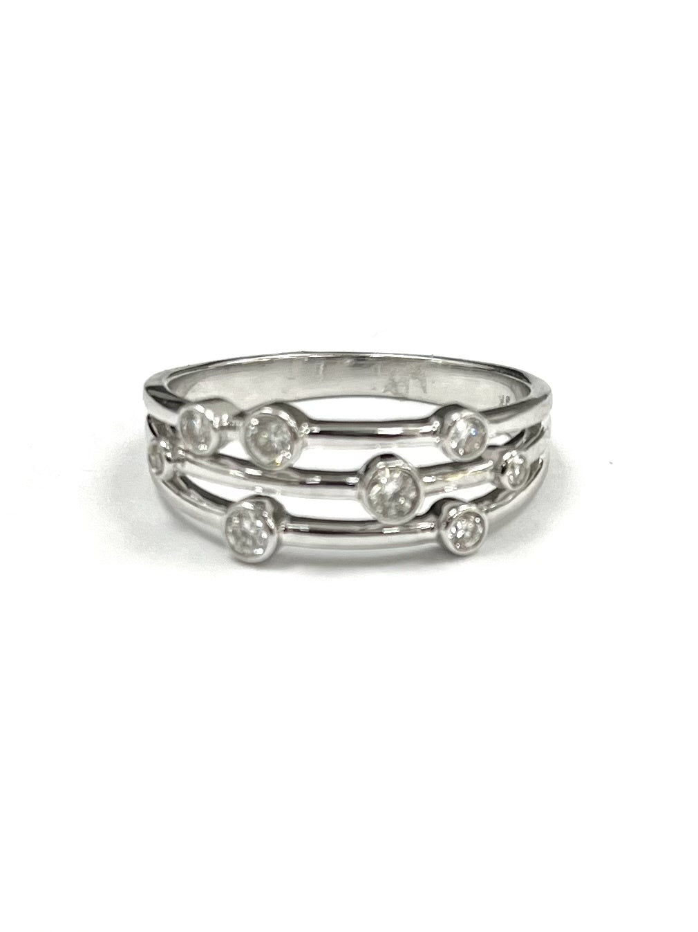 9ct White Gold 0.24cts Bubble Ring