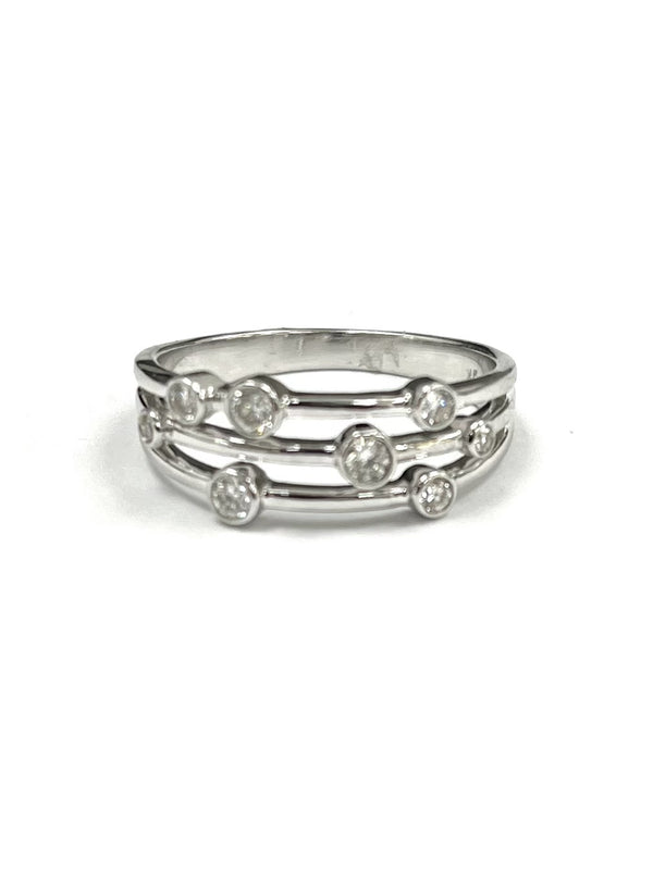 9ct White Gold 0.24cts Bubble Ring