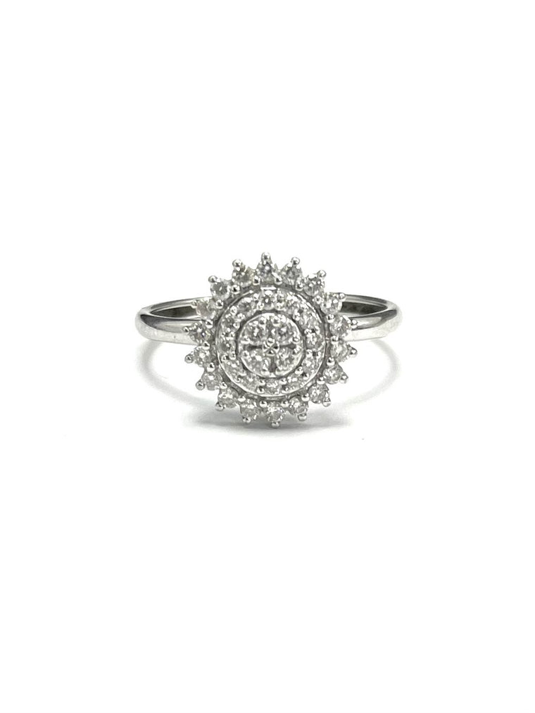 Platinum & Diamond Cluster Ring