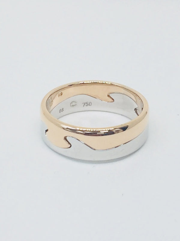18ct Georg Jensen Fusion 2 Piece Ring Rose & White Gold 12012018A - Robert Openshaw Fine Jewellery
