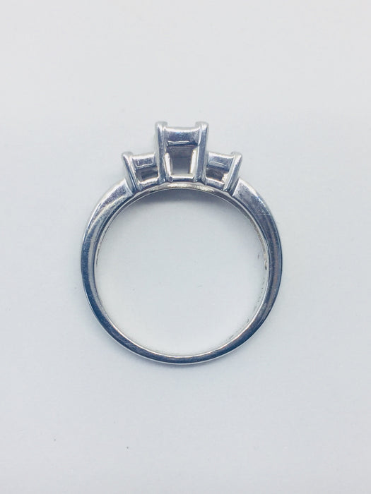 18ct White Gold Twelve Stone Princess & Emerald Cut Ring - 20202018B - Robert Openshaw Fine Jewellery