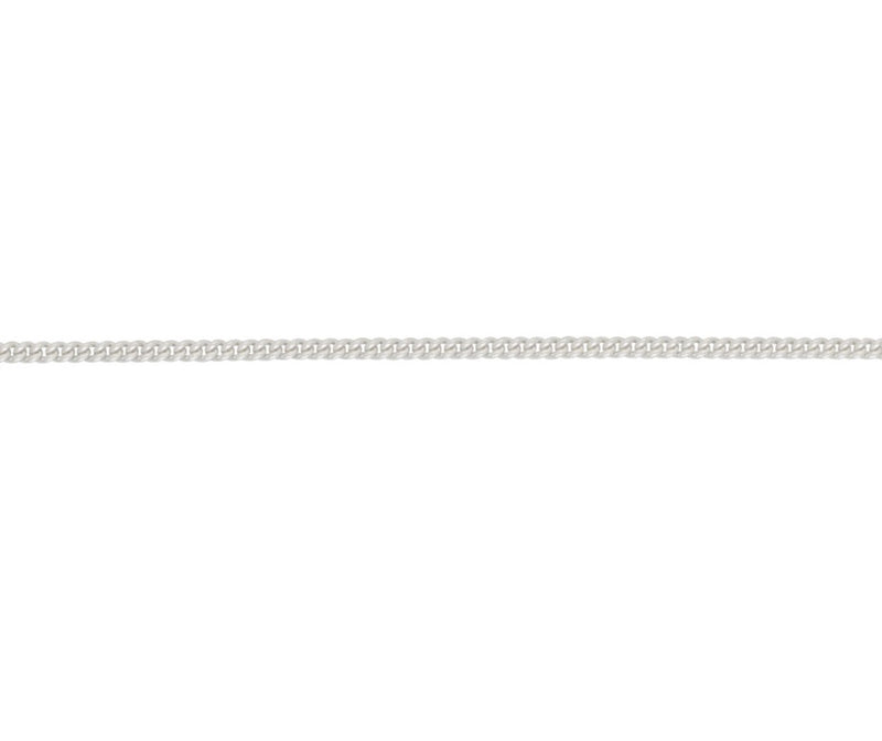 Silver 20" Filed Curb Chain - Medium