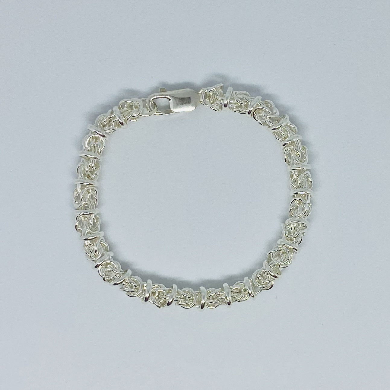 925 Silver Roller Ball Hand Made Bracelet 2873A