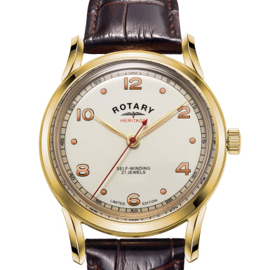 Rotary Mens Limited Edition Heritage Gold PVD Automatic  GS05143/03