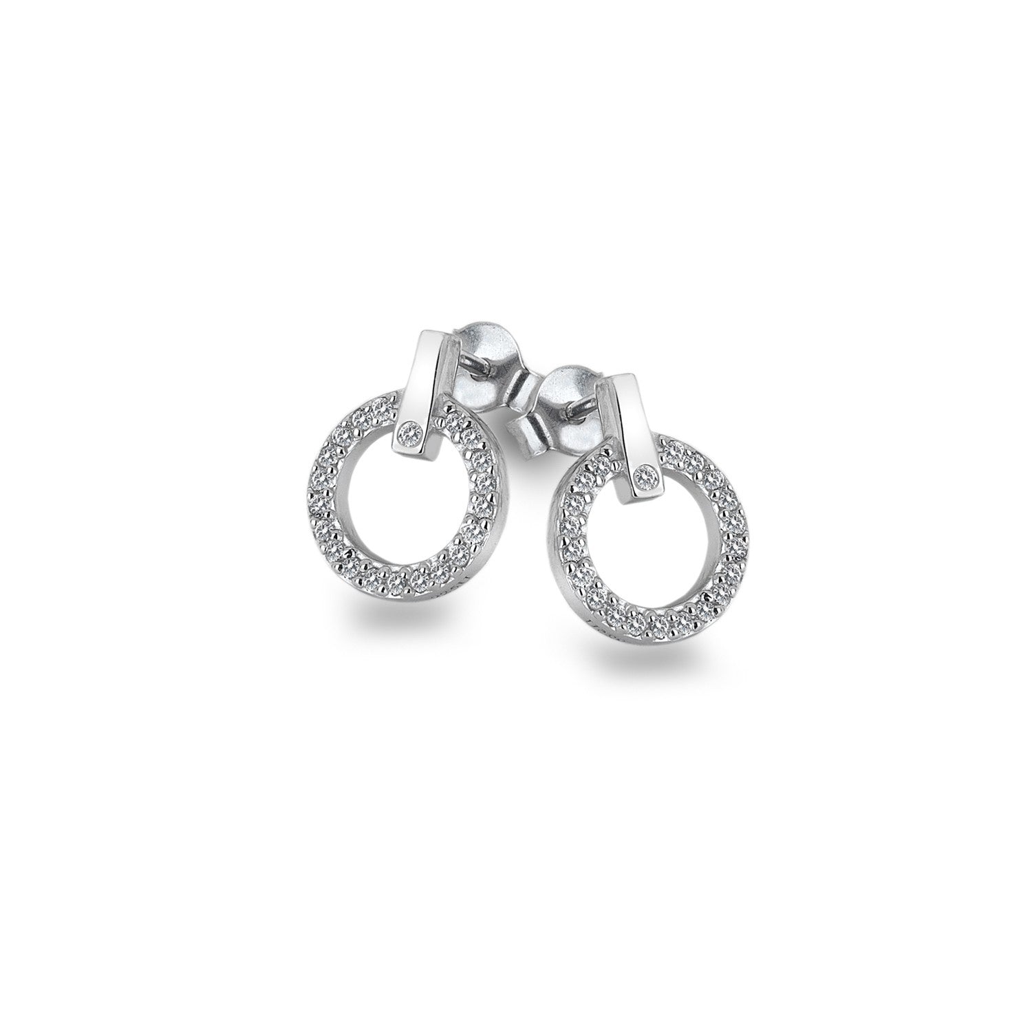 Hot Diamonds Silver Constant Circle Earrings DE580