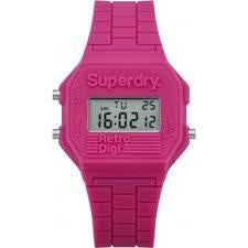 Superdry Ladies' Mini Retro Digi Alarm Chronograph Watch SYL201P