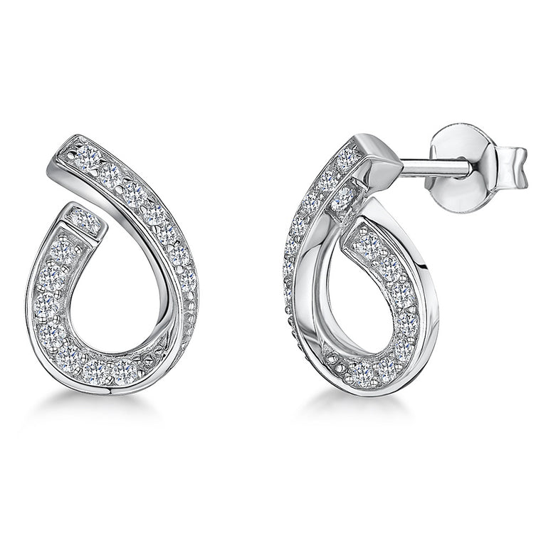 JOOLS 925 Horse Shoe Hoop Eearring KPE2041