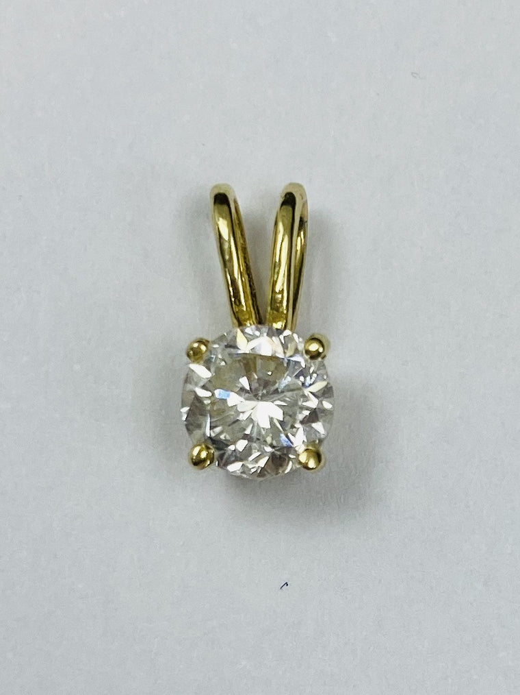 18ct Yellow Gold 0.78cts Diamond Pendant 23102020