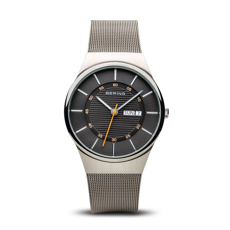 Bering Mens Classic Polished Silver Watch 12939-077