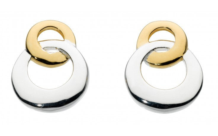 SILVER LINKING CIRCLES MIXED COLOUR STUDS 4863HP013 - Robert Openshaw Fine Jewellery