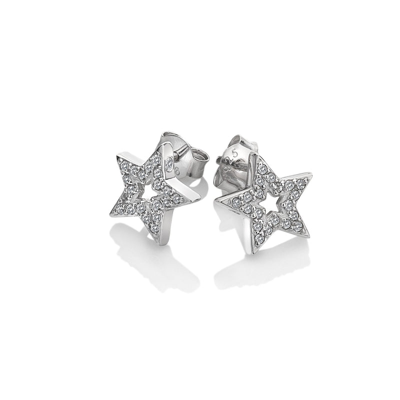 Hot Diamonds Silver Striking Star Earrings DE554