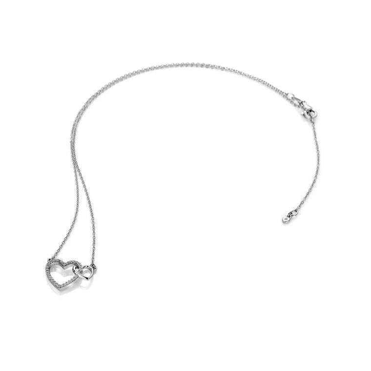 Hot Diamonds Silver Togetherness Heart Necklace DP731
