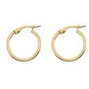 9CT YELLOW GOLD HOOP EARRINGS GHE247