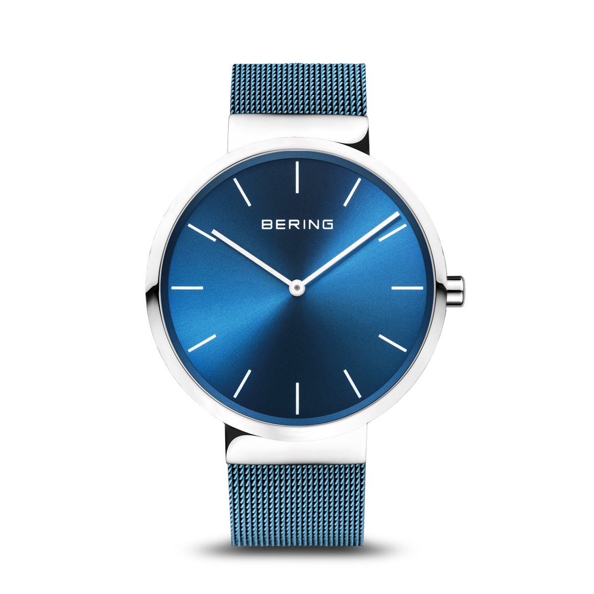 Bering Mens Blue Strap Watch 16540-308