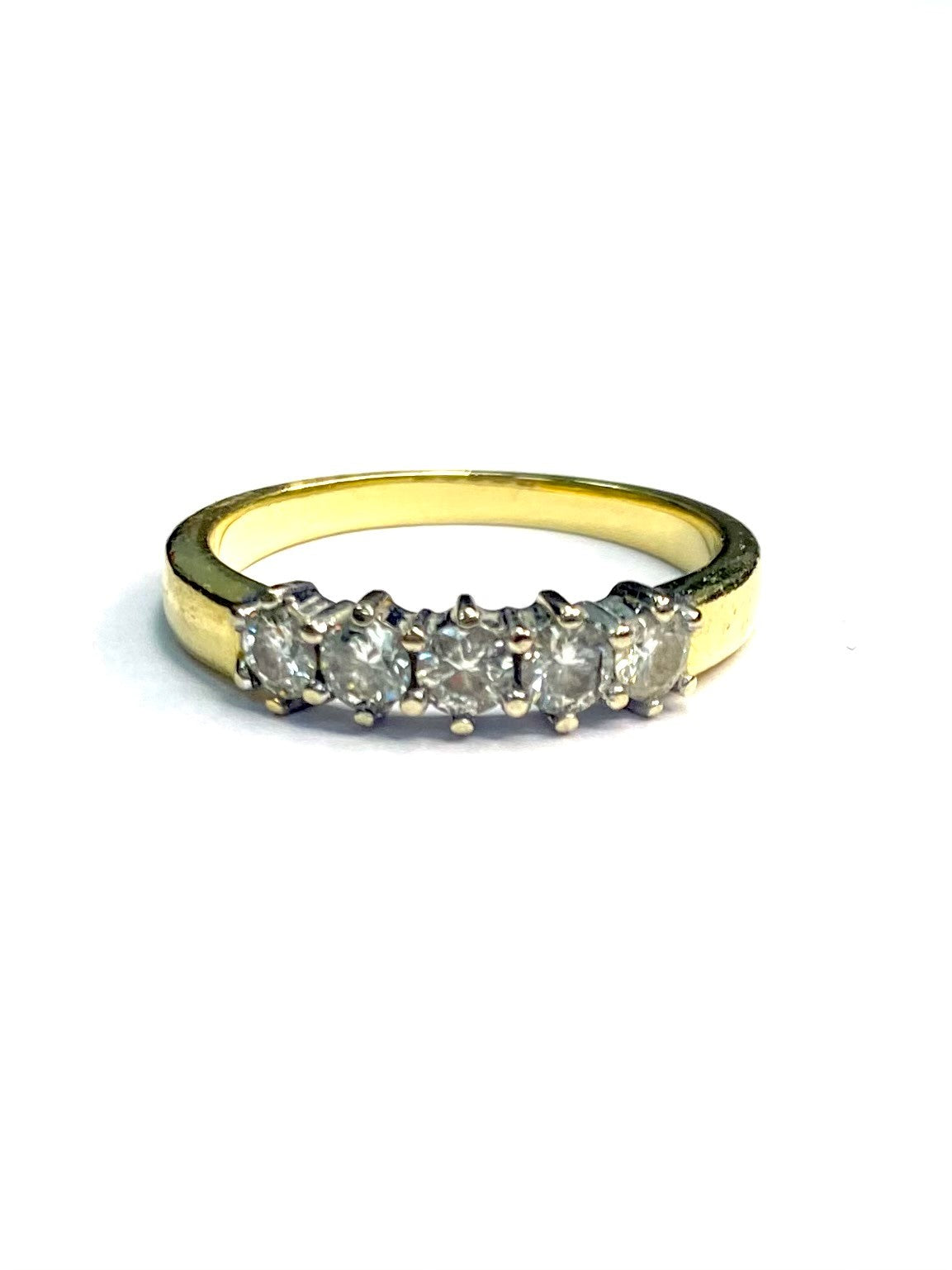 18ct Yellow Gold 0.50cts Five Stone Diamond Ring