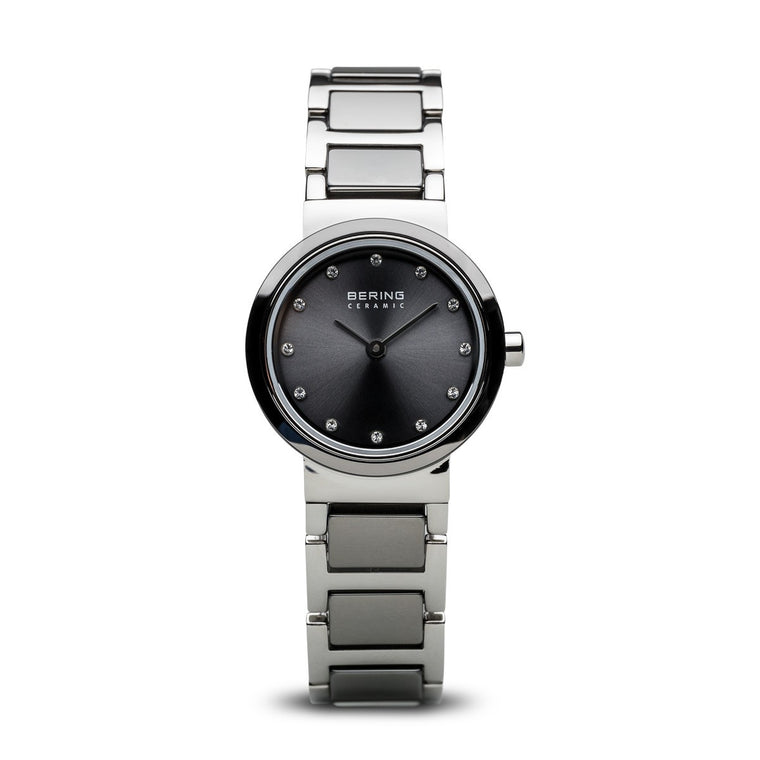 Bering Womens Ceramic Polished Silver Watch 11429-742