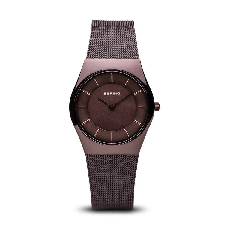 Bering Womens Classic Polished Brown Watch 11930-105