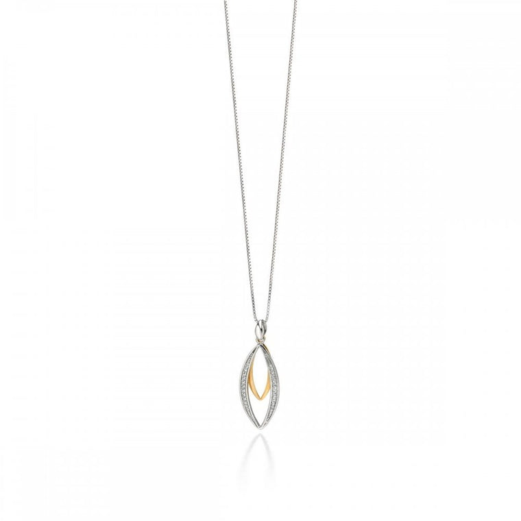 Fiorelli Silver CZ Pave Necklace P3953C