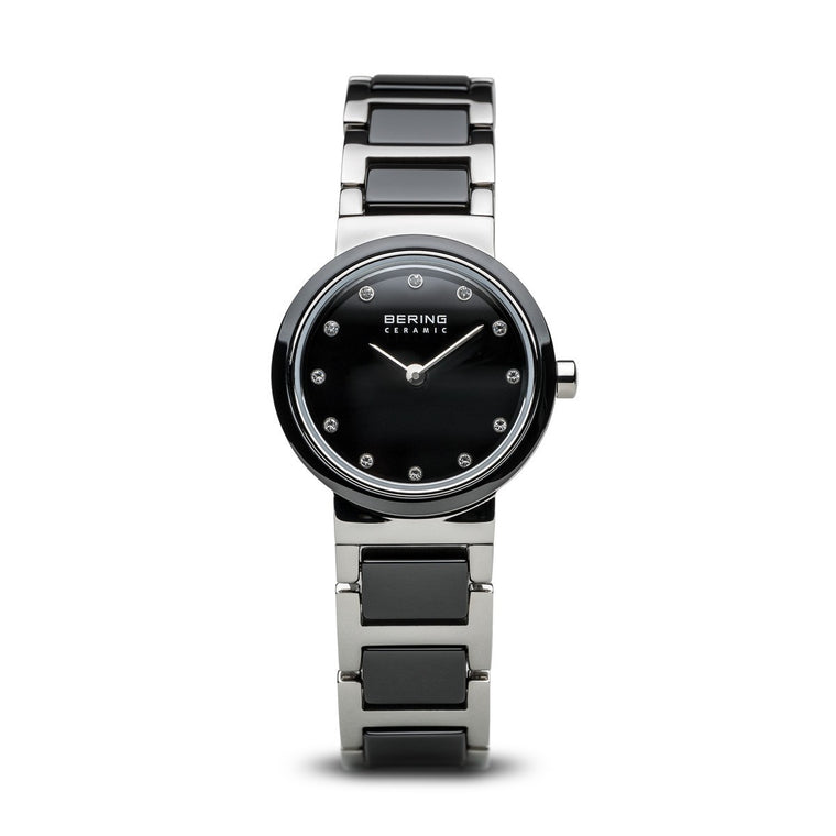 Bering Womens Ceramic Polished Silver Watch 10725-742