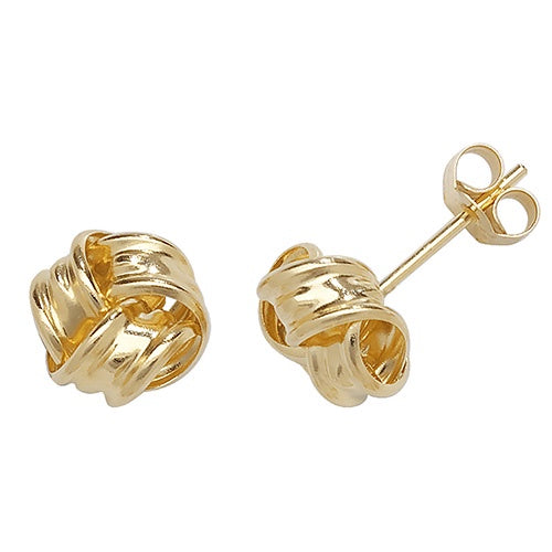 9ct Yellow Gold Knot Studs