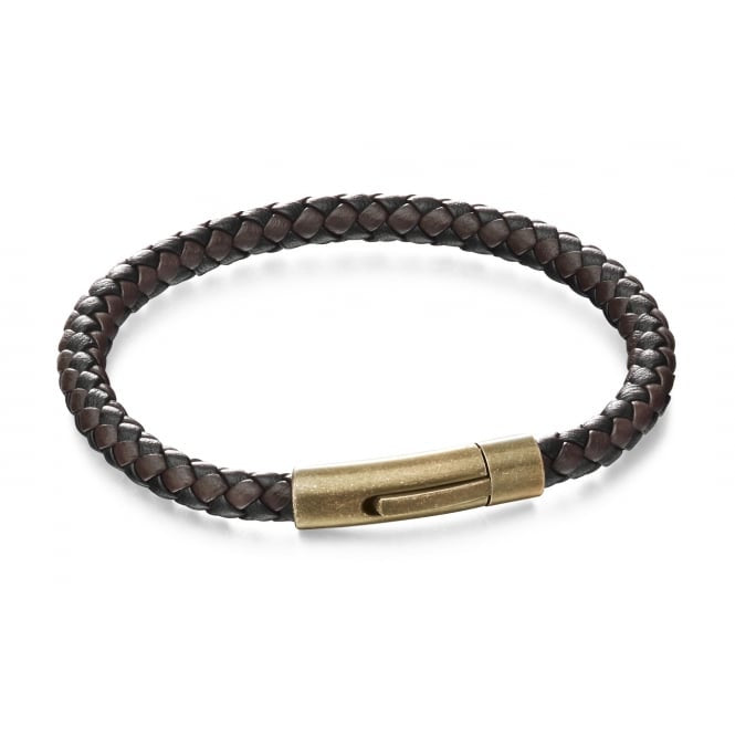 Fred Bennett Borwn/Black Leather Bracelet B5061