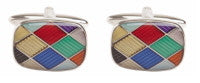 HARLEQUIN ENAMEL CUFFLINKS 909025