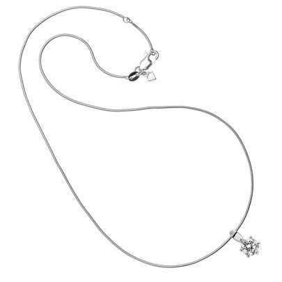 Diamonfire Silver Round Solitaire Pendant 65‑1003‑1‑082 - Robert Openshaw Fine Jewellery