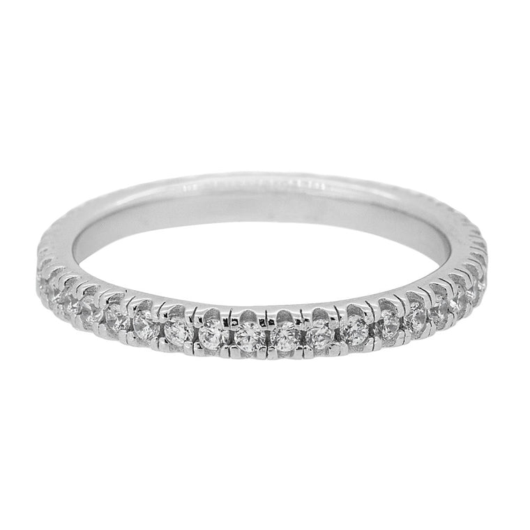 JOOLS SILVER CZ ETERNITY RING HBR003