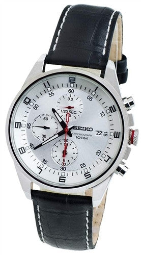 SEIKO GENTS STAINLESS STEEL CHRONOGRAPH WATCH 100M SNDC87P2