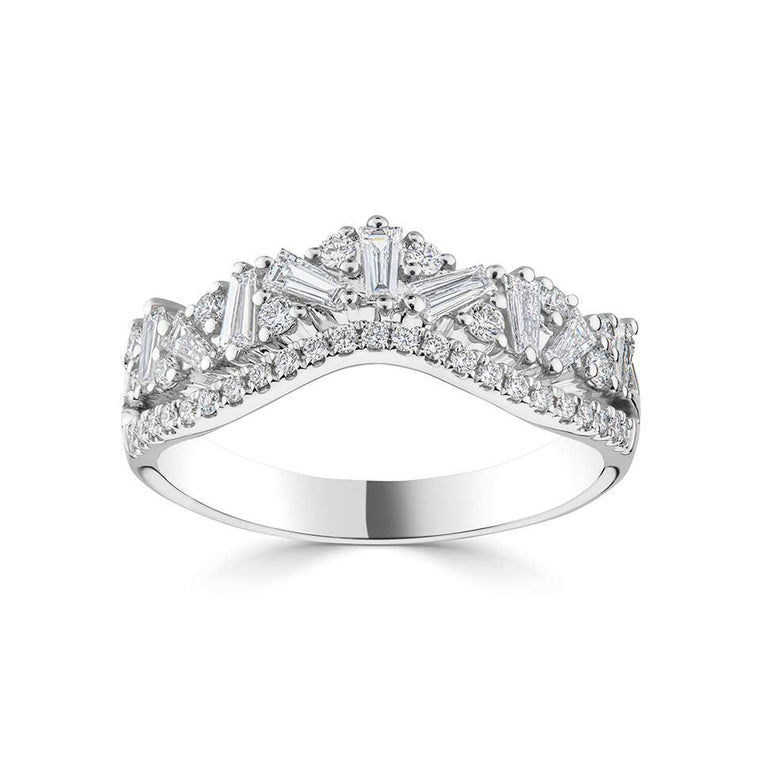 18ct White Gold Diamond Tiara Ring
