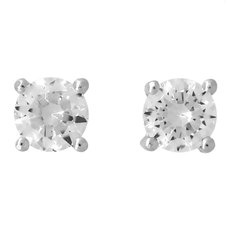 JOOLS SILVER 4mm CZ STUDS KPE4RD
