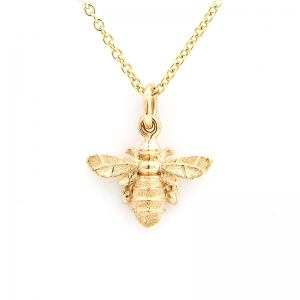 Gold Plated Silver Bumble Bee Pendant