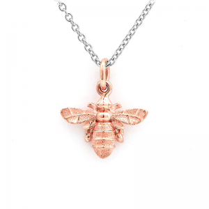 Rose Gold Plated Silver Bumble Bee Pendant