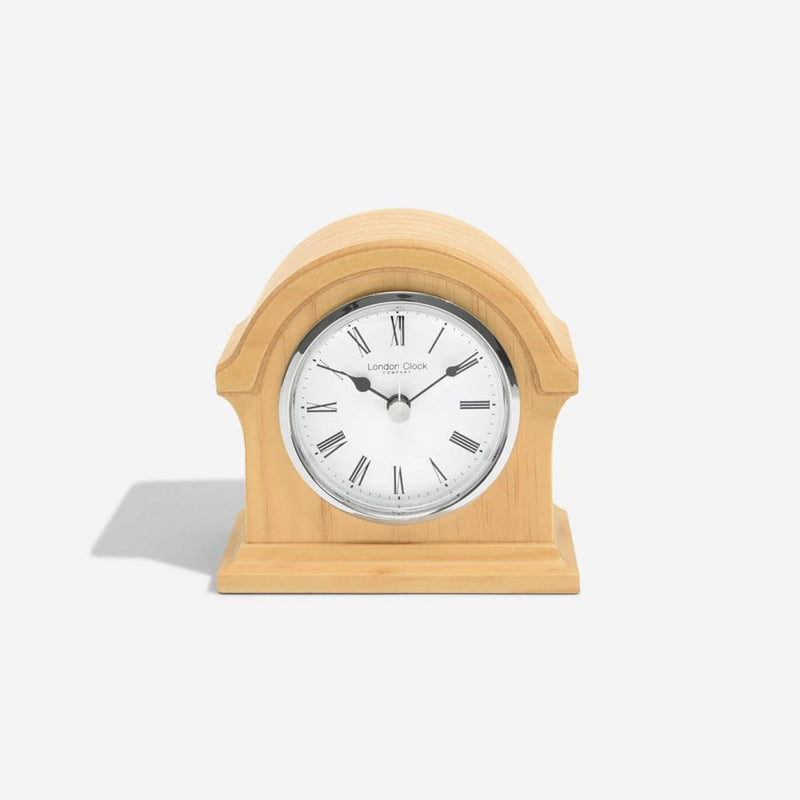 London Clock Co Pine Wooden Mantle Clock