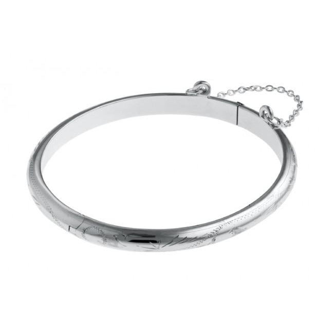 Carrs Silver Christening Bangle PNJ045
