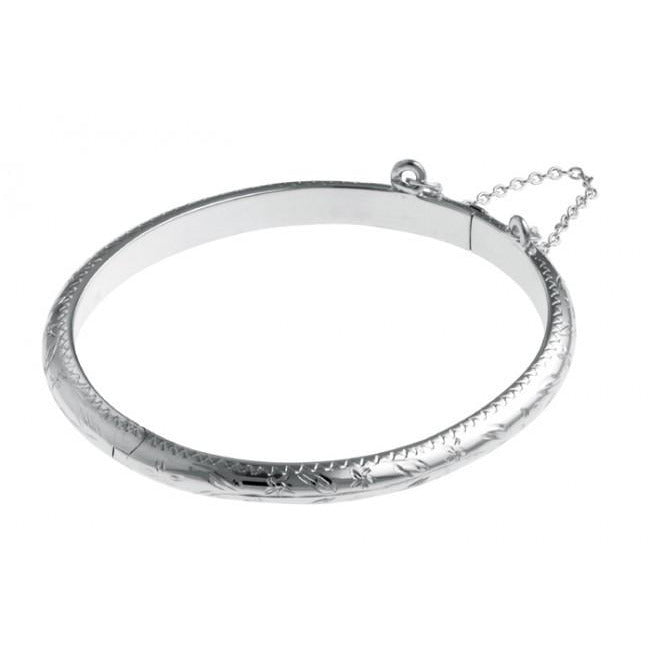Carrs Silver Christening Bangle PNJ046