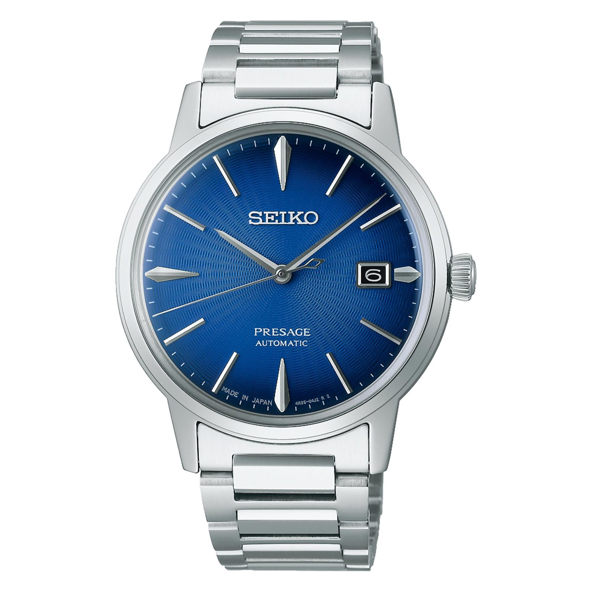 Seiko Presage Cocktail Time Automatic Blue Dial Stainless Steel Bracelet Men’s Watch